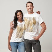 Weißgoldpinsel malte Textur. T-Shirt (Unisex)
