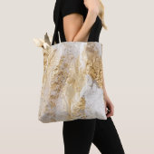 Weißgoldpinsel malte Textur. Tasche (Von Nahem)