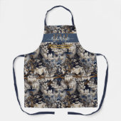 Weißgraue, verzauberte Waldkeule Schürze (Vorderseite)