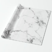 Weißgrauer Marmor Silver Carrara Stone Abstart Geschenkpapier (Ungerollt)