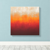 Weißgraugelborange Rot rustikal Abstrakt Leinwanddruck (Insitu (Holzboden))