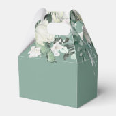 Weißgrüner Bouquet Taufen Box Geschenkschachtel (Rückseite)