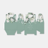 Weißgrüner Bouquet Taufen Box Geschenkschachtel (Ungefaltet)