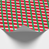 Weißgrünes kariertes Diamantmuster Geschenkpapier (Ecke)