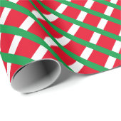 Weißgrünes kariertes Diamantmuster Geschenkpapier (Rolleneckpunkt)