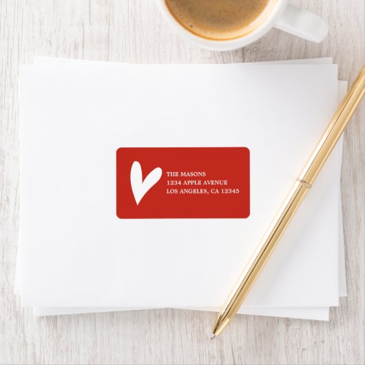 Weißherz Adressaufkleber (Insitu)