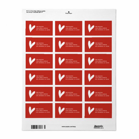 Weißherz Adressaufkleber (Vorne)