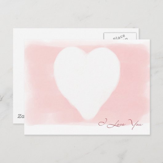 Weißherz Postkarte (Vorne/Hinten)