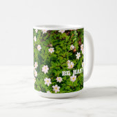 Weißholz Anemone Frühlingsblumen glücklich sein Kaffeetasse (VorderseiteRechts)