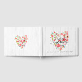 Weißholz Blumenkohl-Wünsche für Babydusche Gästebuch (Voll)