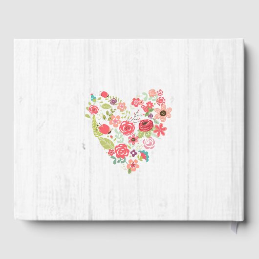 Weißholz Blumenkohl-Wünsche für Babydusche Gästebuch (Rückseite)