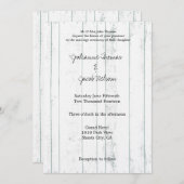 Weißholz Einladung (Vorne/Hinten)