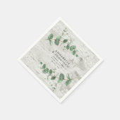 Weißholz Eukalyptus foliage Hochzeitsnapkins Serviette (Ecke)