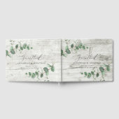 Weißholz Eukalyptus rustikales einfaches Gästebuch (Voll)
