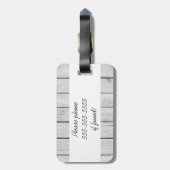 Weißholz-Gepäckmarke Gepäckanhänger (Rückseite vertikal)