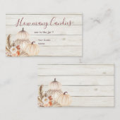 Weißholz Pumpkin Pampas Grass wie viele Kanadier Begleitkarte (Vorne/Hinten)