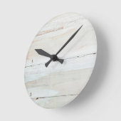 Weißholz Runde Wanduhr (Winkel)