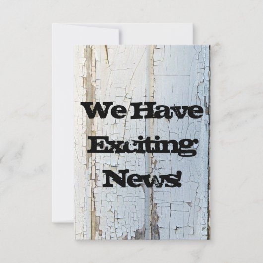 Weißholz Rustikal Save the Date (Vorderseite)