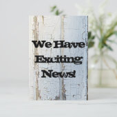 Weißholz Rustikal Save the Date (Stehend Vorderseite)