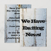 Weißholz Rustikal Save the Date (Vorne/Hinten)