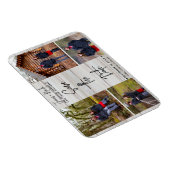 Weißholz Rustikale 4 Fotos Save the Date Hochzeit Magnet (Rechte Seite)