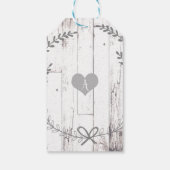 Weißholz Rustikaler Bauernhof Monogramm Gastgesche Geschenkanhänger (Rückseite)