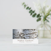 Weißholzeffekt, rustikal visitenkarte (Stehend Vorderseite)