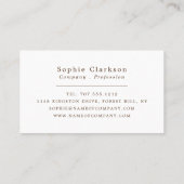 Weißholzeffekt, rustikal visitenkarte (Rückseite)