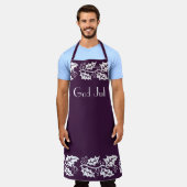 Weißholzen in Beerenfarbe - Gott Jul Schürze (Getragen)