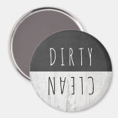 Weißholzkhalkboard Saubere Geschirrspülmaschine Ze Magnet (Vorderseite/Rückseite)