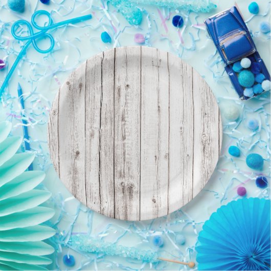 Weißholzkorn Vintag rustikal Pappteller (Party)