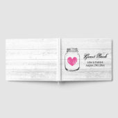 Weißholzkrug zeichnend rustikale Hochzeit Gästebuch (Voll)