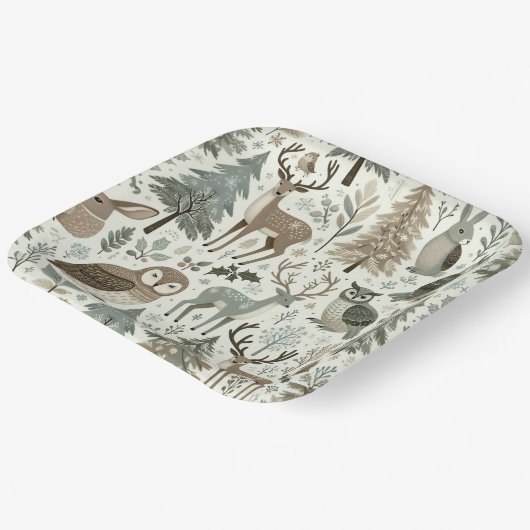 Weißholzplatten Pappteller (Gewinkelt)