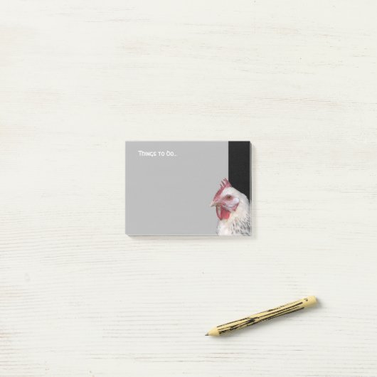 Weißhühner Post-it Klebezettel (Auf Schreibtisch)