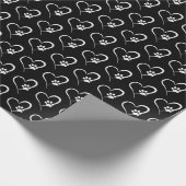 Weißhundpfoten Geschenkpapier (Ecke)