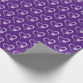 Weißhundpfoten Geschenkpapier (Ecke)