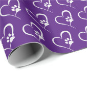 Weißhundpfoten Geschenkpapier (Rolleneckpunkt)