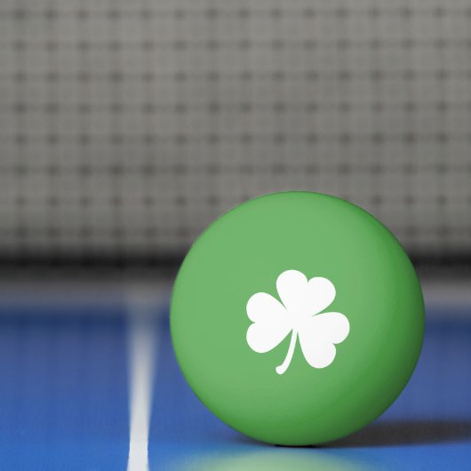 Weißirisches Kleeblatt | Grün Tischtennisball (Netto)