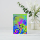 WEISSISCHE BLUME & BUTTERFLEGEBIG lila gelb Visitenkarte (Stehend Vorderseite)