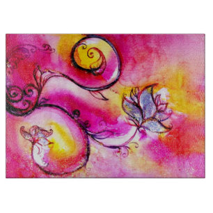 WEISSISCHE BLUME Pink Fuchsia Orange Yellow Schneidebrett