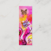 WEISSISCHE BLUME UND GOLDSCHALTFLÄCHE MINI VISITENKARTE (Rückseite)