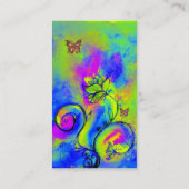 WEISSISCHE BLUME UND GOLDSCHALTFLÄCHE VISITENKARTE (Rückseite)