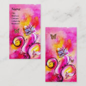 WEISSISCHE BLUME UND GOLDSCHALTFLÄCHE VISITENKARTE (Vorne/Hinten)