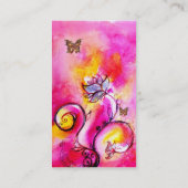 WEISSISCHE BLUME UND GOLDSCHALTFLÄCHE VISITENKARTE (Rückseite)