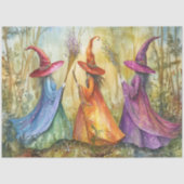 WEISSISCHE HALLOWEEN WITCHES DECOUPAY SEIDENPAPIER (Vorderseite)