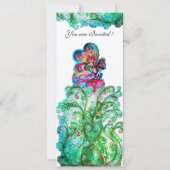 WEISSISCHE SCHNÖRKEL UND KLEINE ELF lila, rot, bla Einladung (Vorderseite)