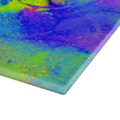 WEISSKALISCHE BLUME Blau-Rosa-Gelb Schneidebrett (Ecke)