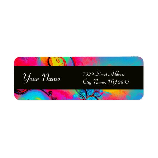 WEISSKALISCHE BLUME & BUTTERFLY-Blau-Rosa (Vorne)