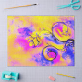 WEISSKALISCHE BLUME Gelb-Blau-Rosa Seidenpapier (Basteln)