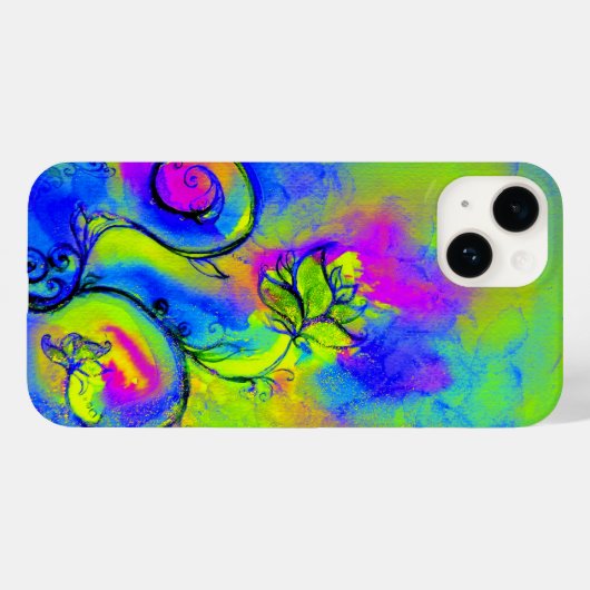 WEISSKALISCHE BLUME rosa gelb grün lila Case-Mate iPhone Hülle (Rückseite (Horizontal))